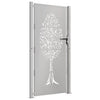 Vidaxl poort 100x200 cm cortenstaal boom ontwerp