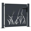 Porta Vidaxl 105x105 cm con antracite in acciaio a design di erba