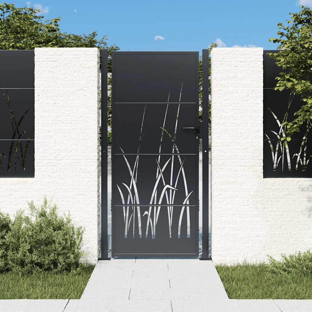 Porta Vidaxl 105x180 cm con antracite in acciaio di erba