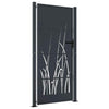 Vidaxl poort 100x200 cm met grasontwerp staal antracietkleurig