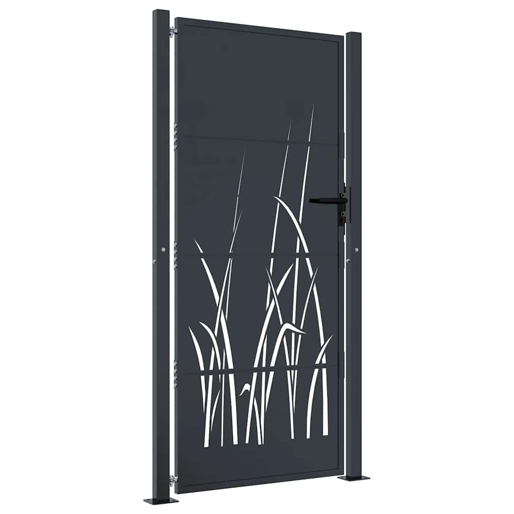 Vidaxl Porta 105x205 cm con antracite in acciaio di erba