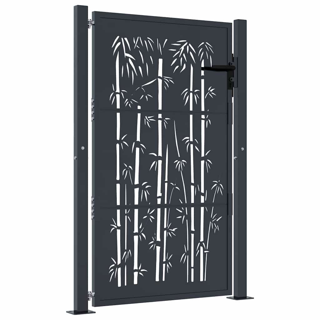 Porta Vidaxl con design di bambù 105x155 cm in acciaio antracite