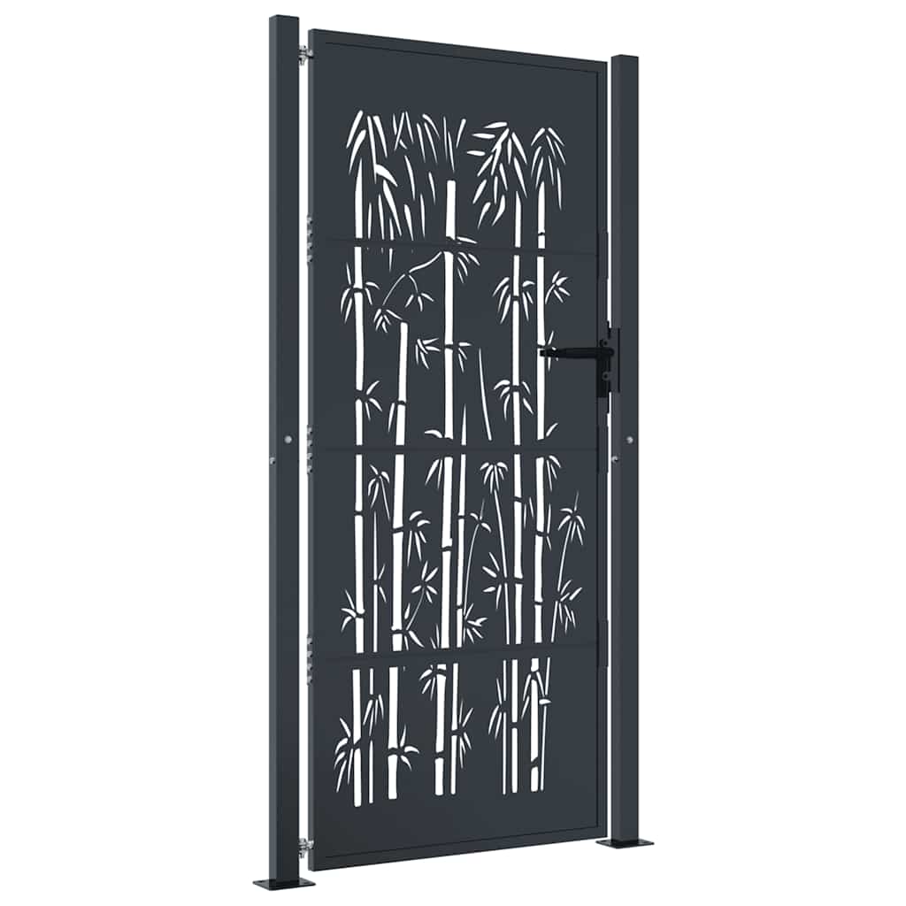 Porta Vidaxl con design di bambù 105x205 cm in acciaio antracite