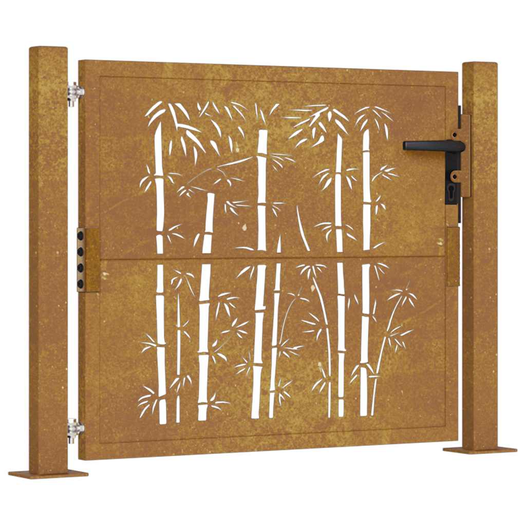 Porta Vidaxl con design di bambù 105x80 cm acciaio corn