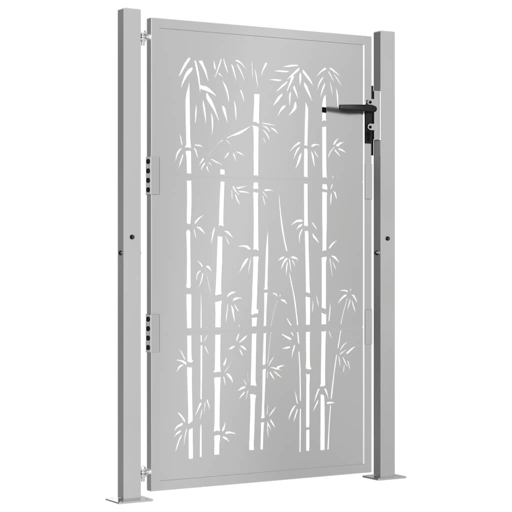 Porta Vidaxl con design di bambù 105x130 cm acciaio Corten