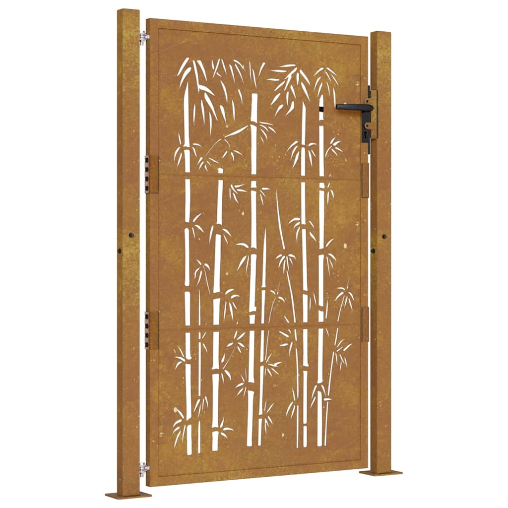 Porta Vidaxl con design di bambù 105x155 cm acciaio corn