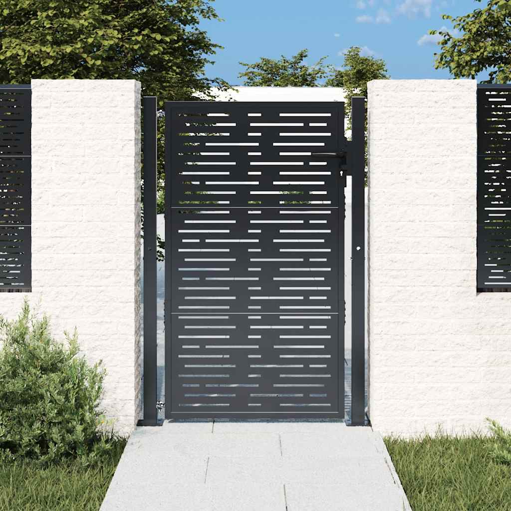 Vidaxl poort 100x150 cm met vierkant staal antracietkleurig