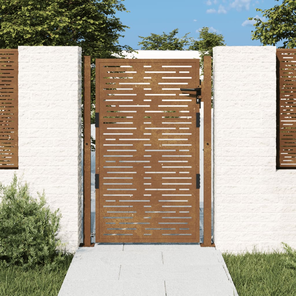 Vidaxl Port Square 105x130 cm acciaio Corten