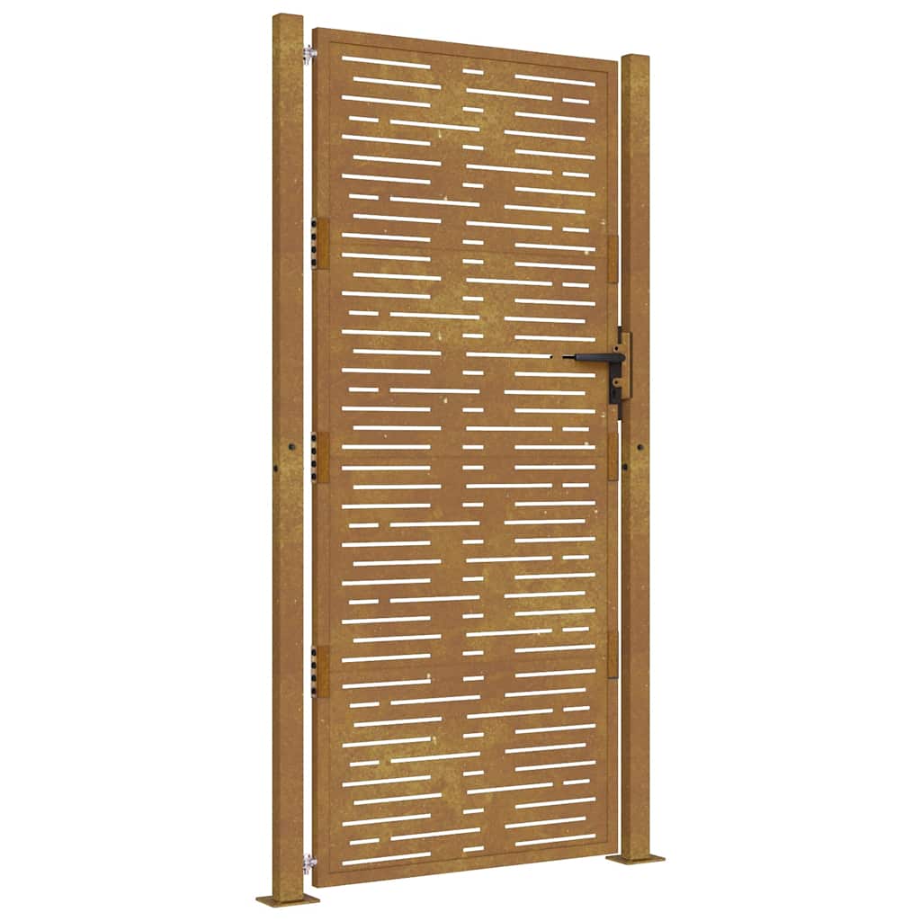 Vidaxl Poort 105x180 cm de acero cuadrado Corten