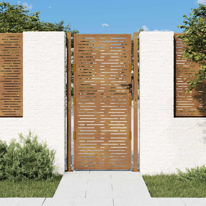 Vidaxl Poort 105x180 cm de acero cuadrado Corten