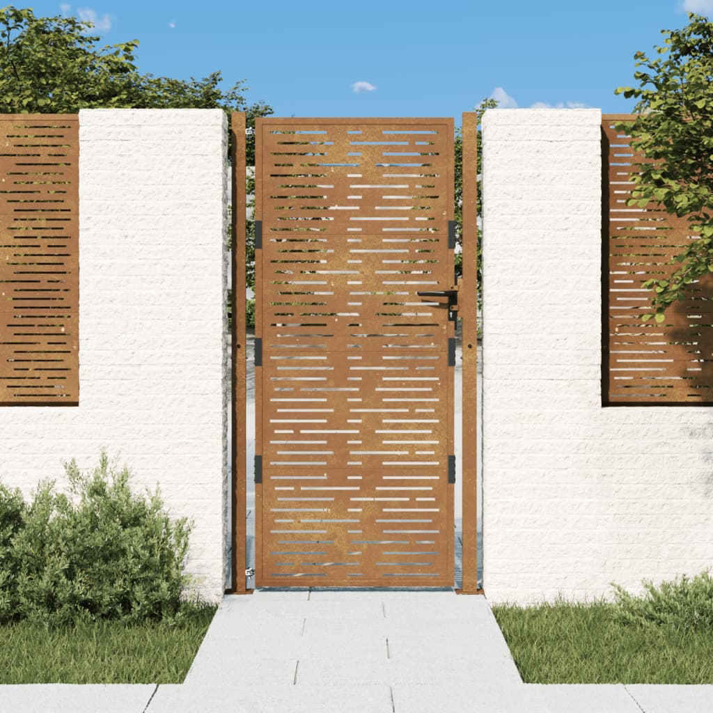 Porta Vidaxl 105x205 cm Acciaio corten