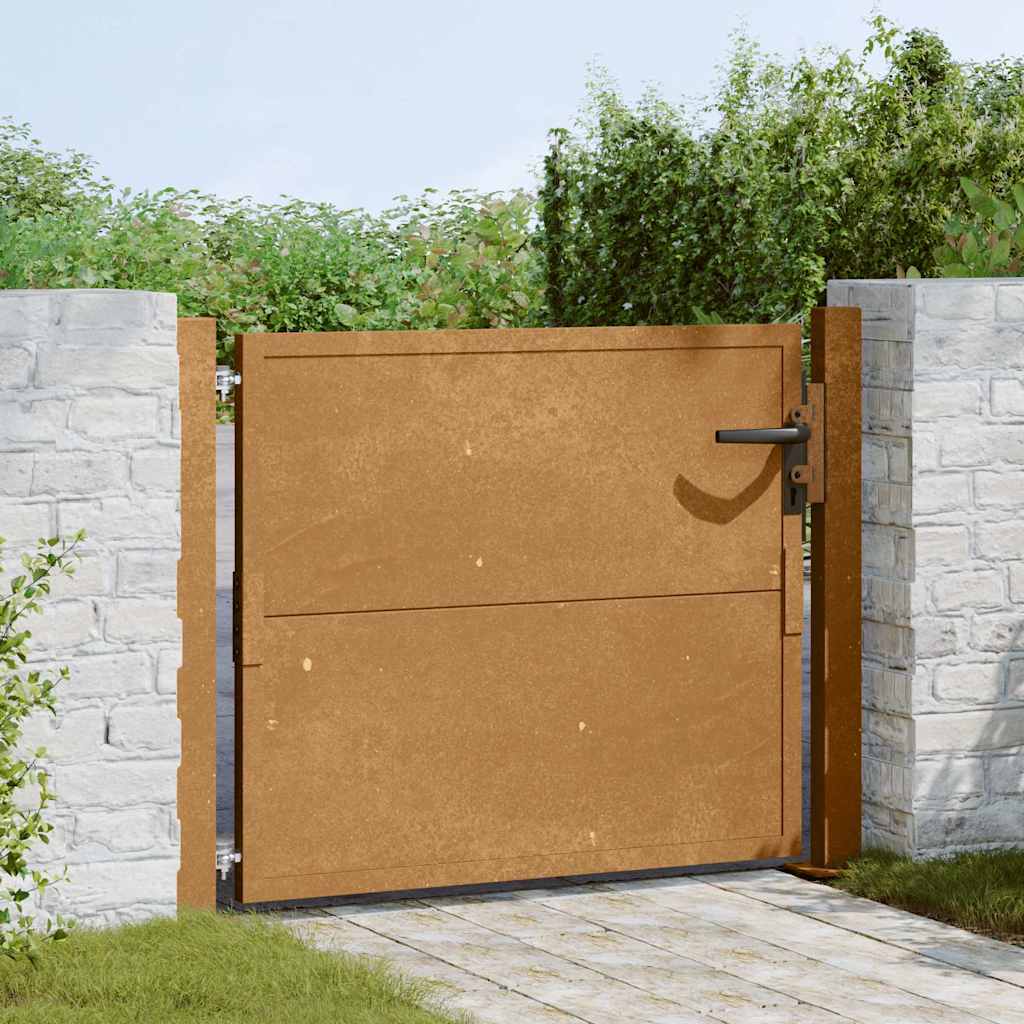 Vidaxl poort 100x75 cm cortenstaal