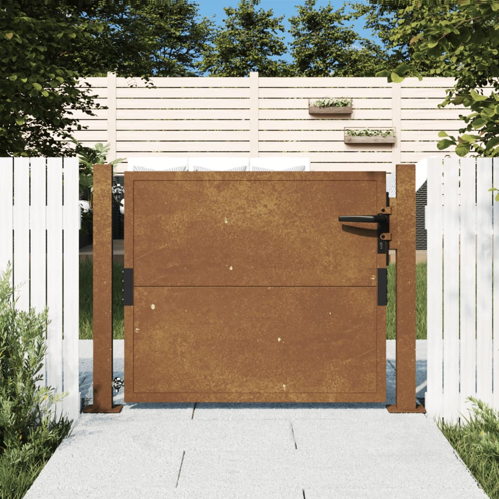 Porta Vidaxl 105x80 cm acciaio Corten