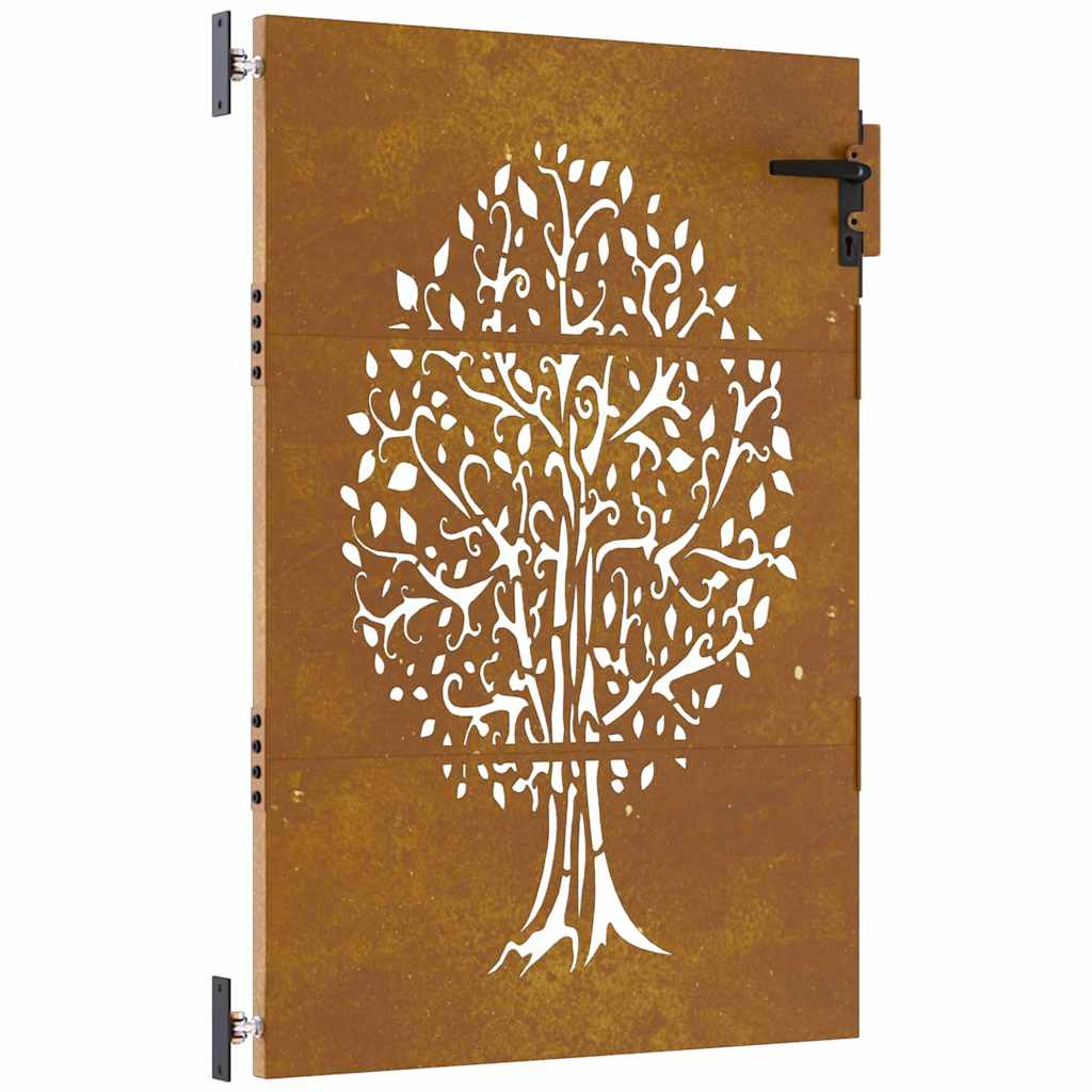 Vidaxl Poort 85x150 cm Diseño de árboles Cortenstaal