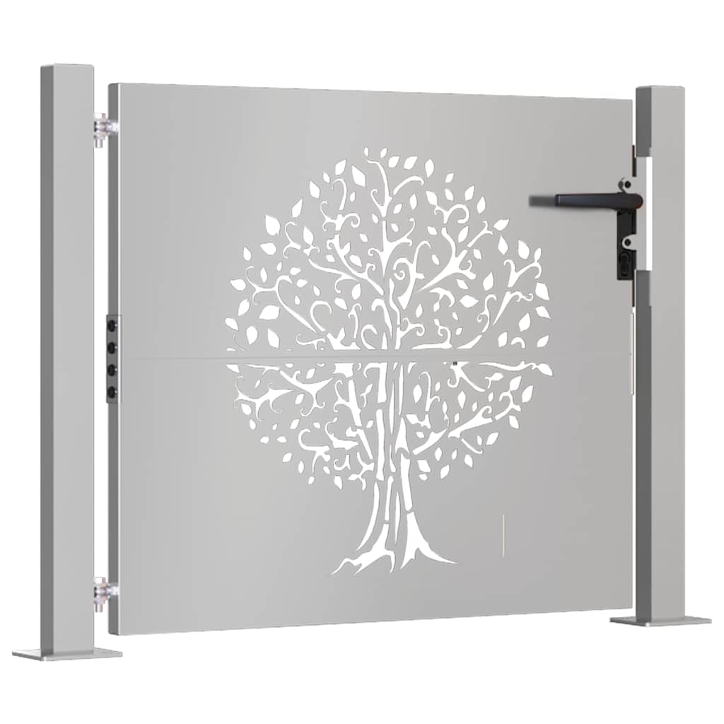 Vidaxl Poort 105x80 cm Diseño de árboles Cortenstaal