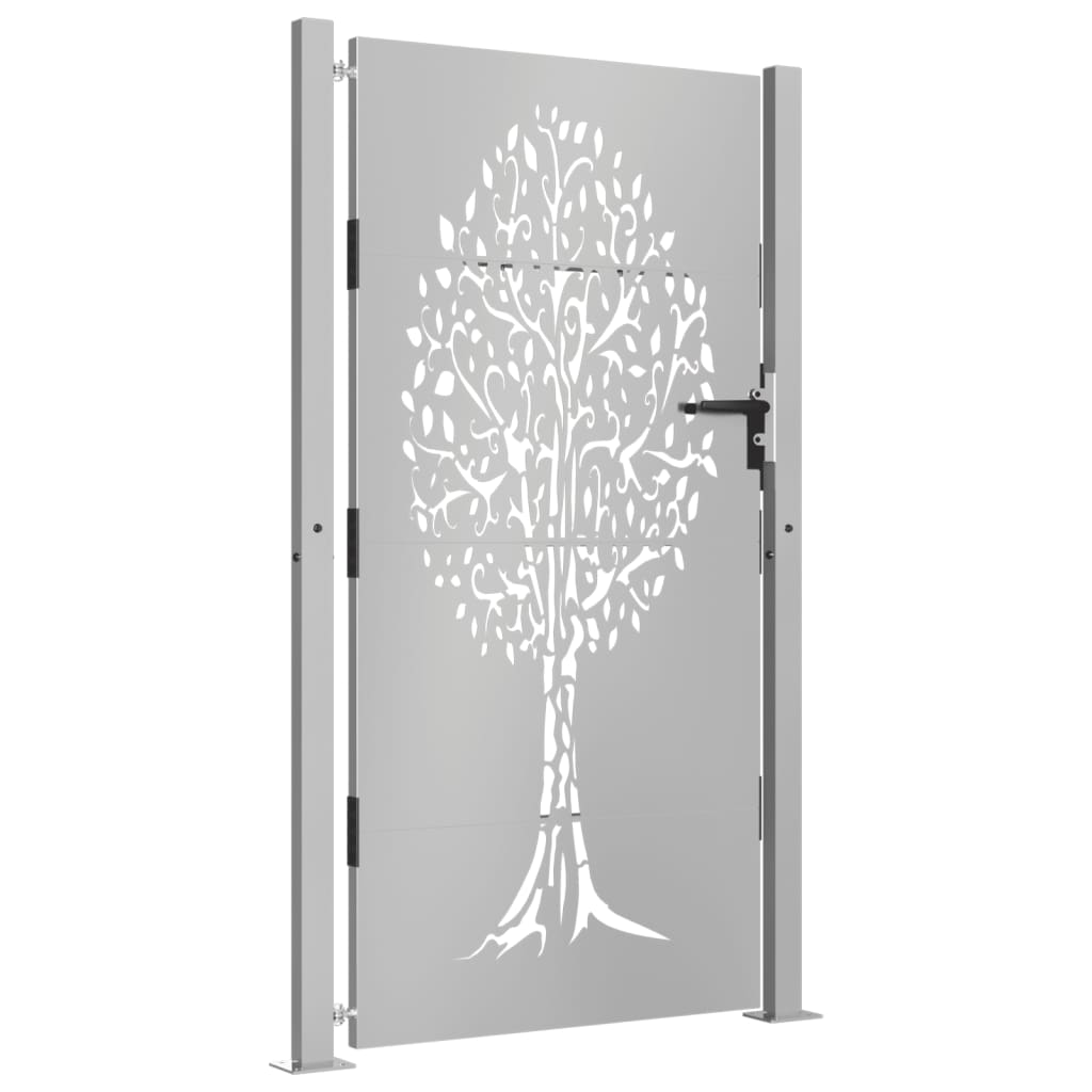 Vidaxl Poort 105x180 cm Design dell'albero Cortenstaal