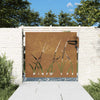 Vidaxl poort 85x75 cm grasontwerp cortenstaal