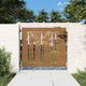 Vidaxl Poort 85x100 cm Design de bambú Cortenstaal