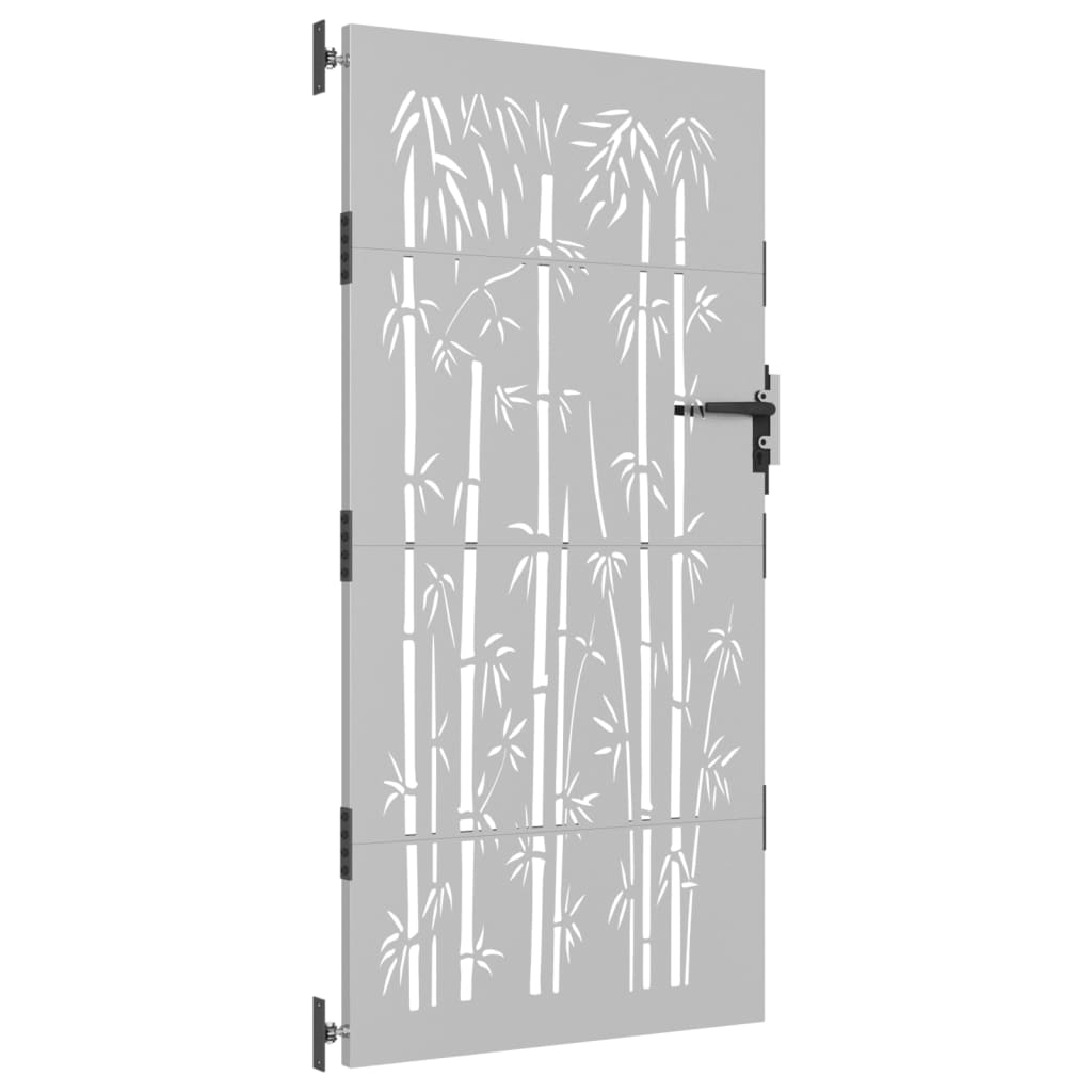 Vidaxl Poort 85x175 cm Design di bambù Cortenstaal