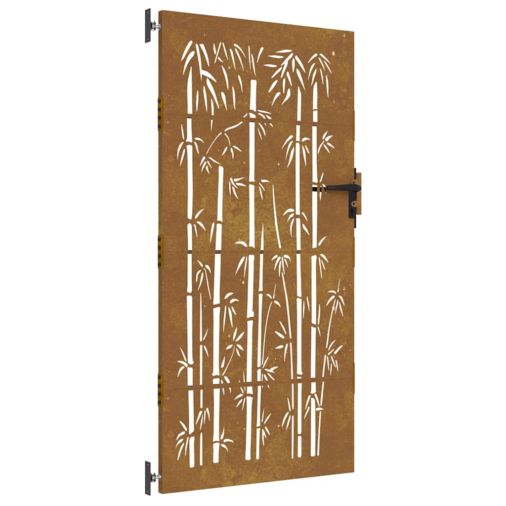 Porta Vidaxl 85x200 cm Design di bambù Cortenstaal
