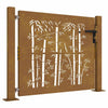 Porta Vidaxl 105x105 cm Design di bambù Cortenstaal