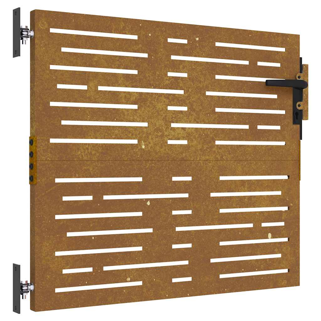 Vidaxl poort 85x75 cm vierkant cortenstaal
