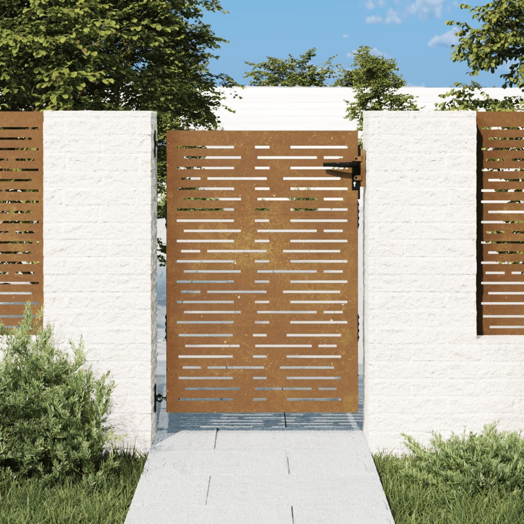 Porta Vidaxl 85x150 cm Acciaio Corten Corten