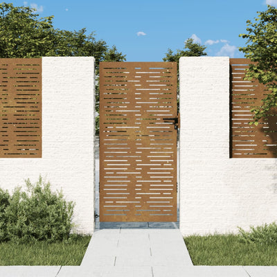 Vidaxl Poort 85x175 cm Acciaio Corten Corten