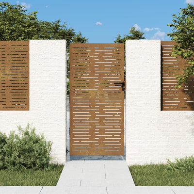 Porta Vidaxl 85x200 cm Acciaio Corten Corten