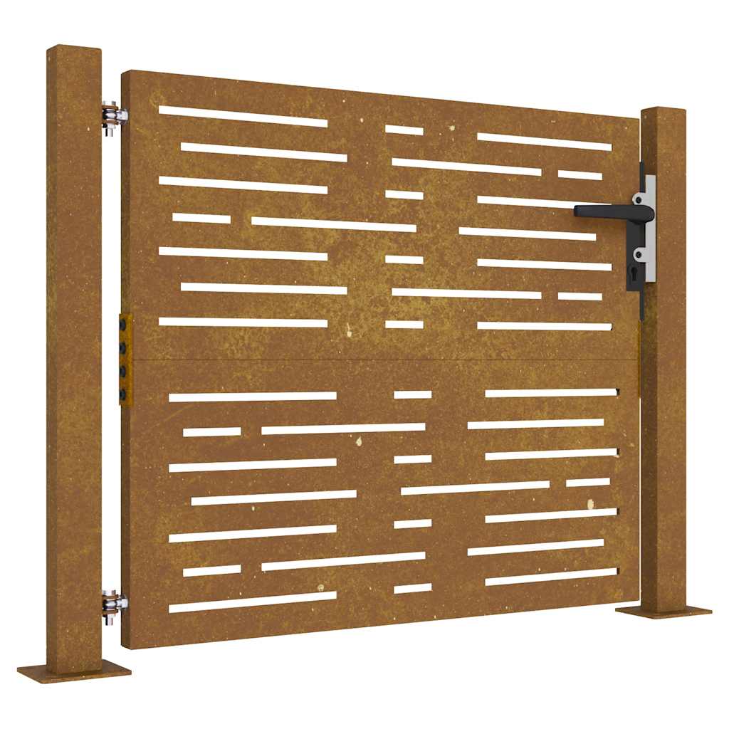 Vidaxl poort 100x75 cm vierkant cortenstaal