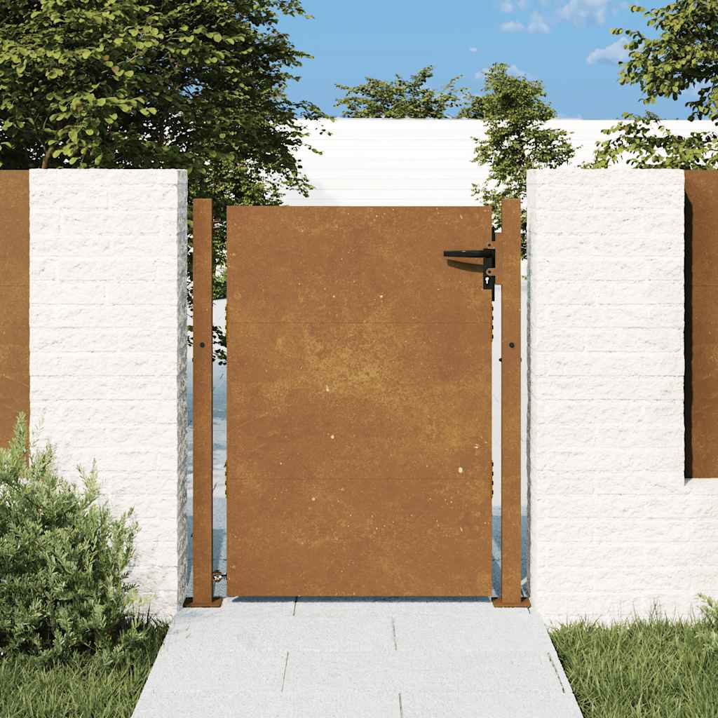 Puerta vidaxxl 100x125 cm acero corten