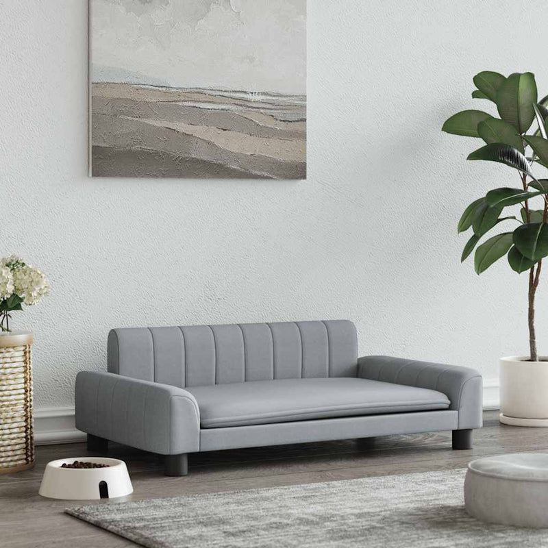 Vidaxl Cante per cani 90x53x30 cm tessuto grigio chiaro