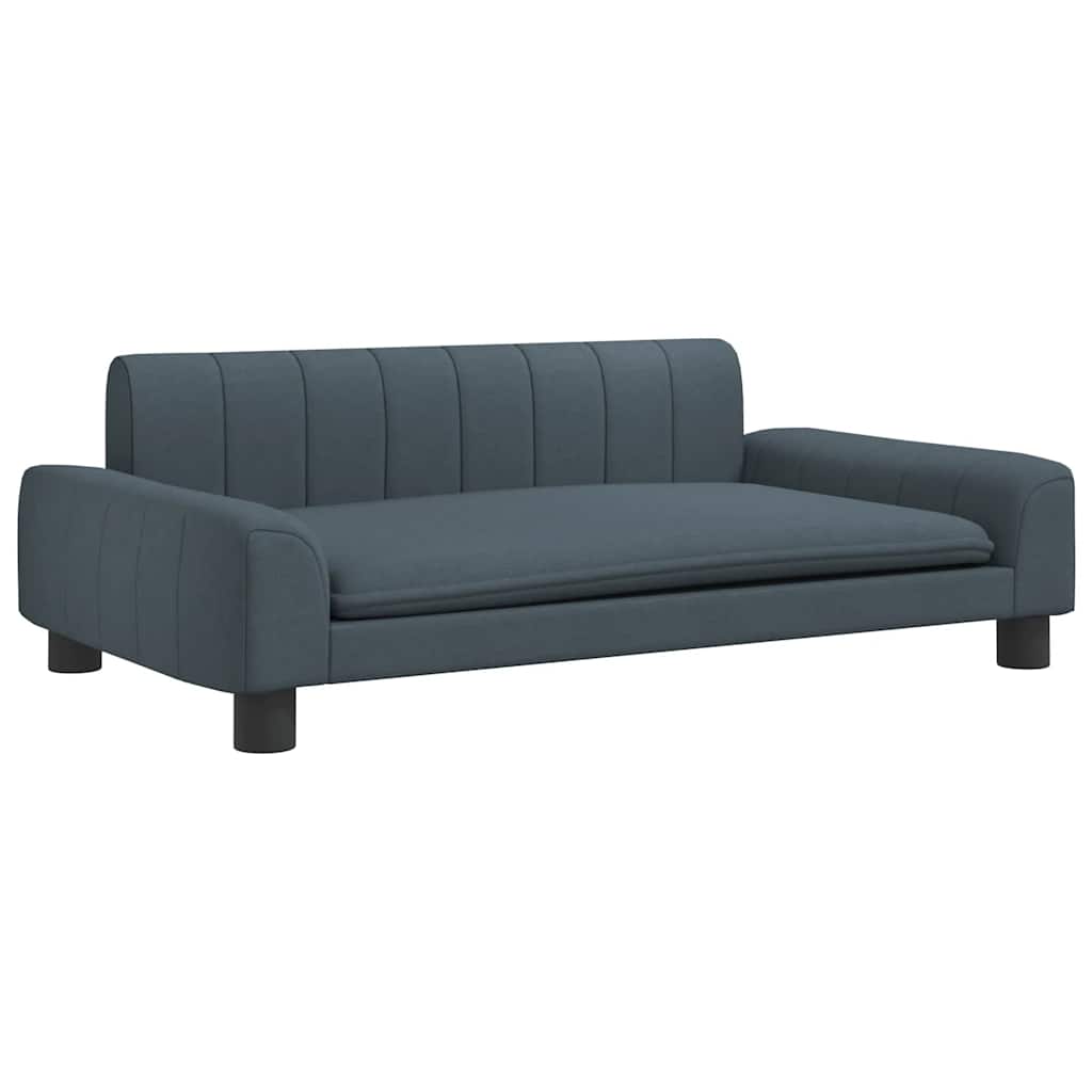 Cesta de perros Vidaxl 90x53x30 cm de tela oscura gris