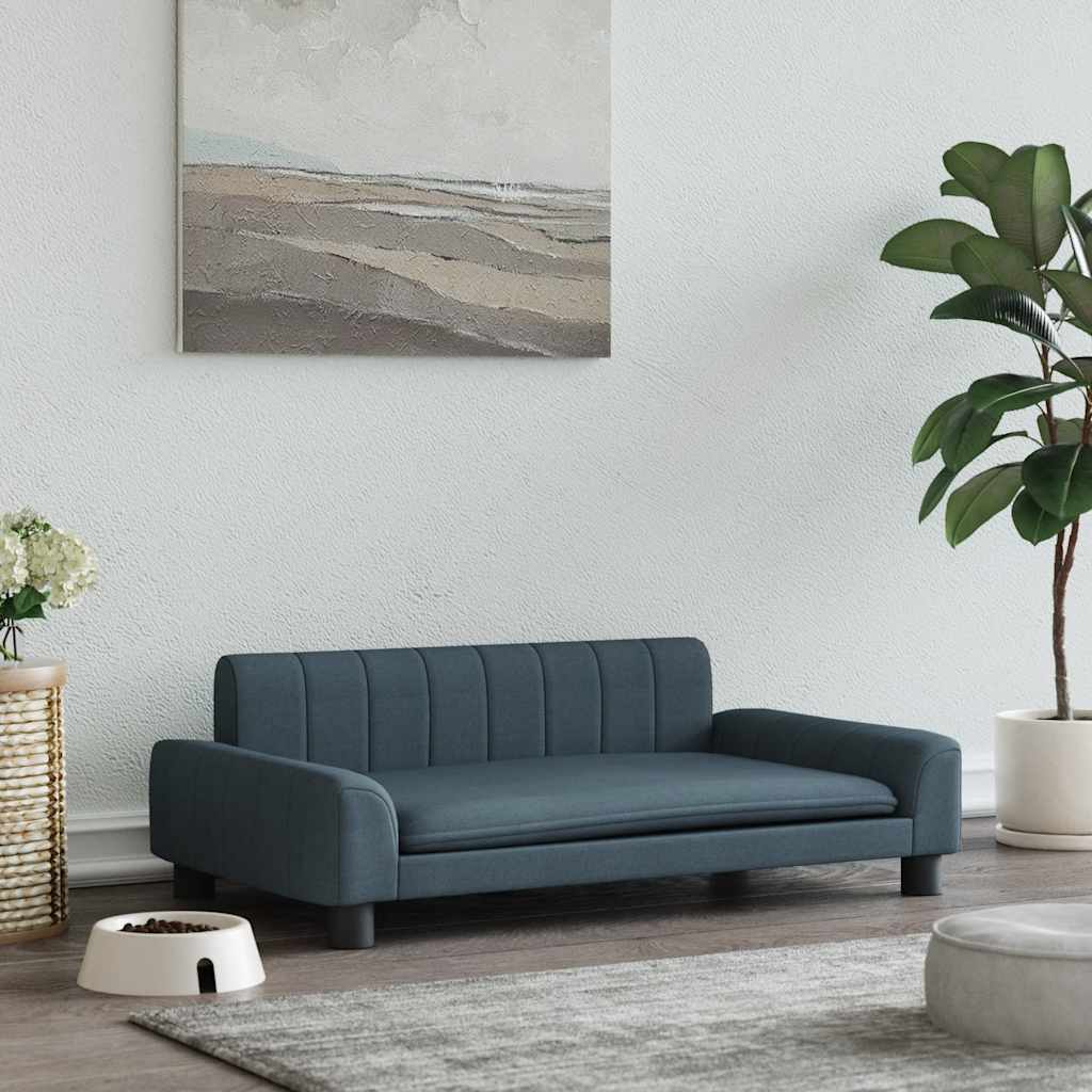 Cesta de perros Vidaxl 90x53x30 cm de tela oscura gris