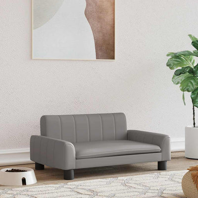 Canasta de perros de Vidaxl 70x45x30 cm de cuero artificial gris