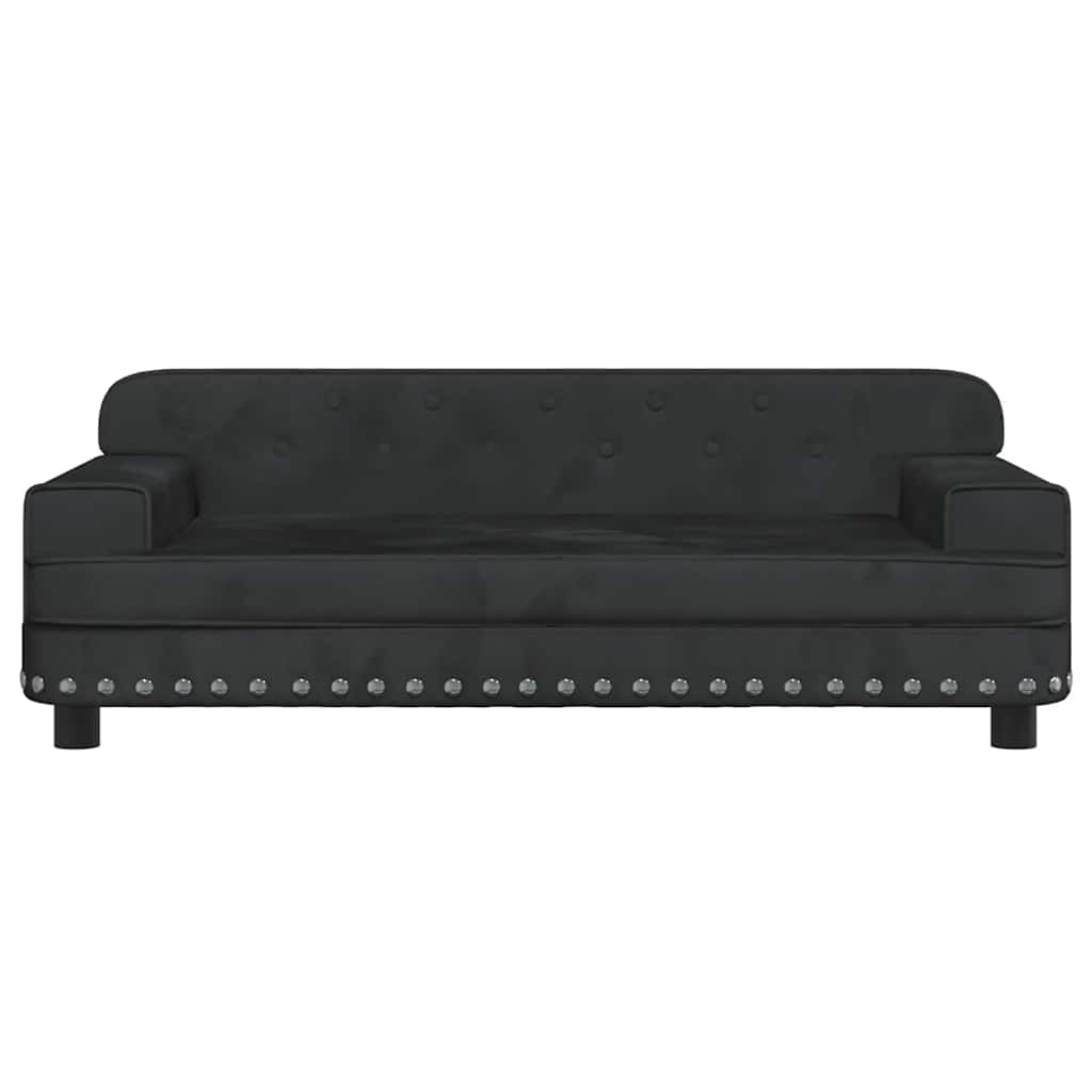 Vidaxl Dog Basket 90x53x30 cm Velvet nero
