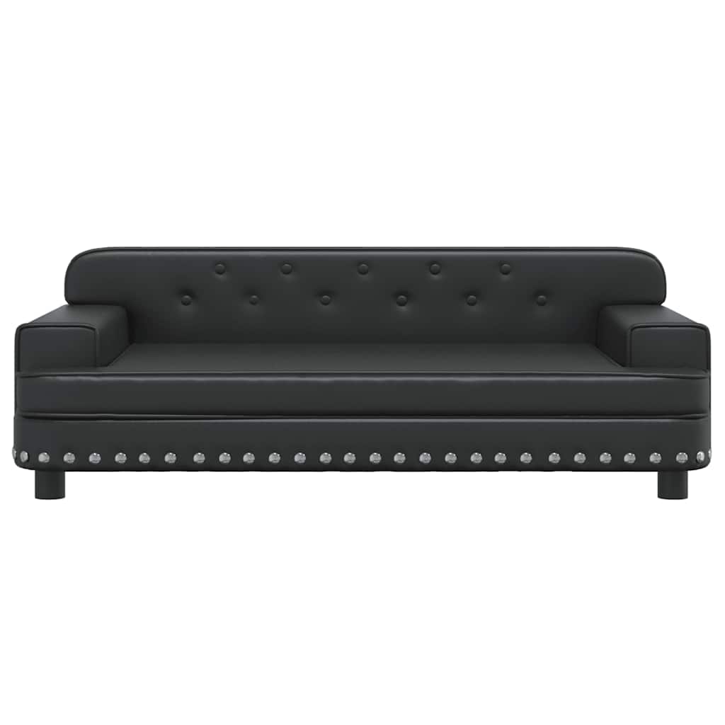 Vidaxl Dog Basket 90x53x30 cm in pelle artificiale nera