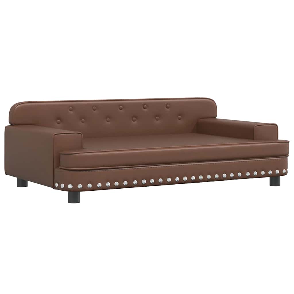 Vidaxl Dog Basket 90x53x30 cm in pelle artificiale marrone