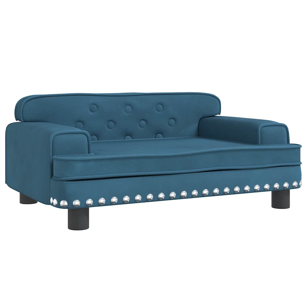 Canasta de perros de Vidaxl 70x45x30 cm de terciopelo azul