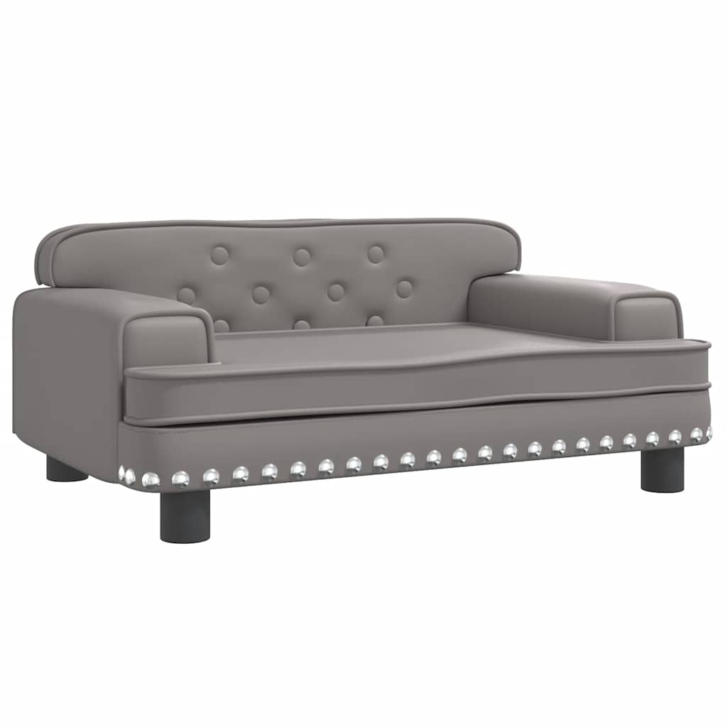 Vidaxl Dog Basket 70x45x30 cm in pelle artificiale grigio