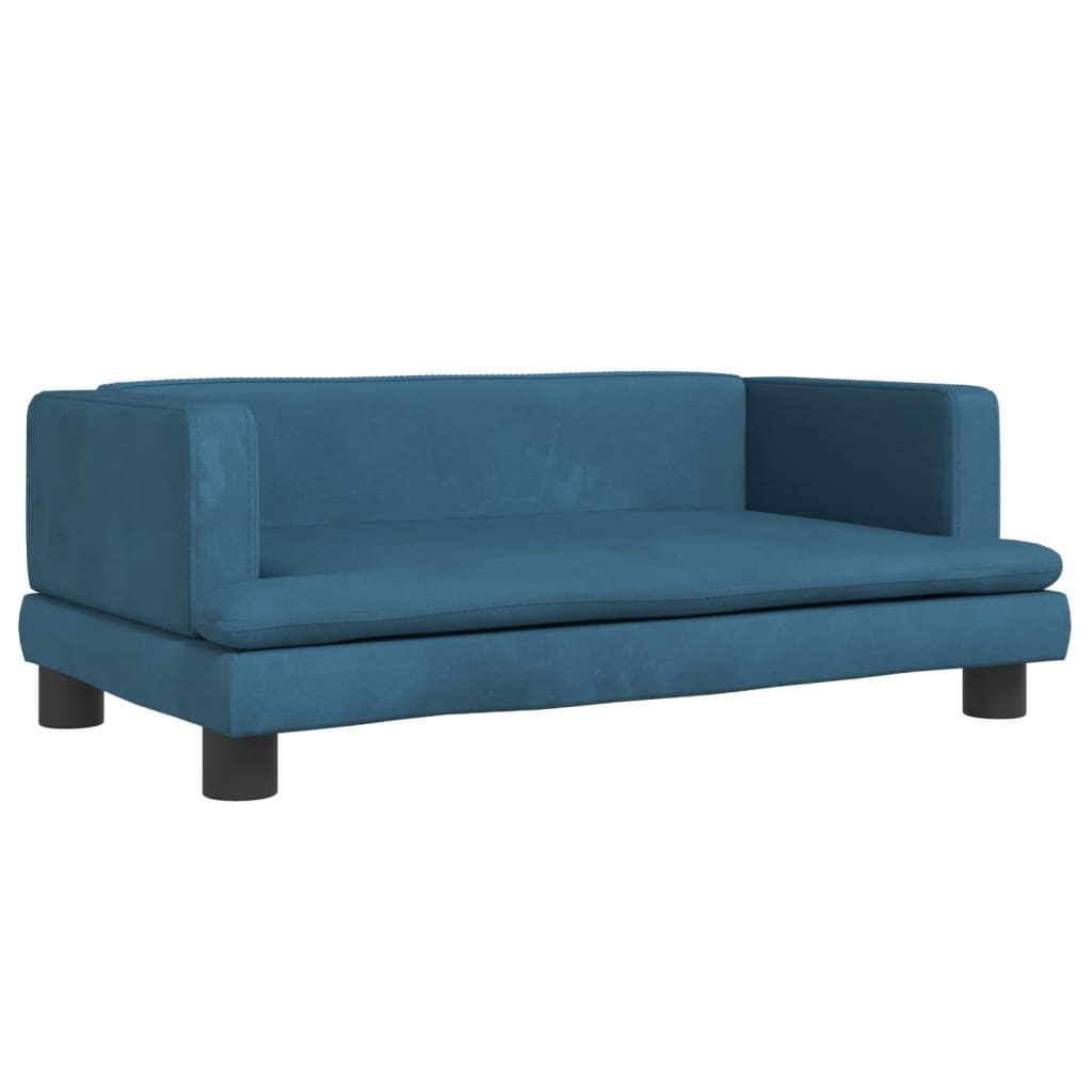 Canasta de perros de Vidaxl 80x45x30 cm de terciopelo azul