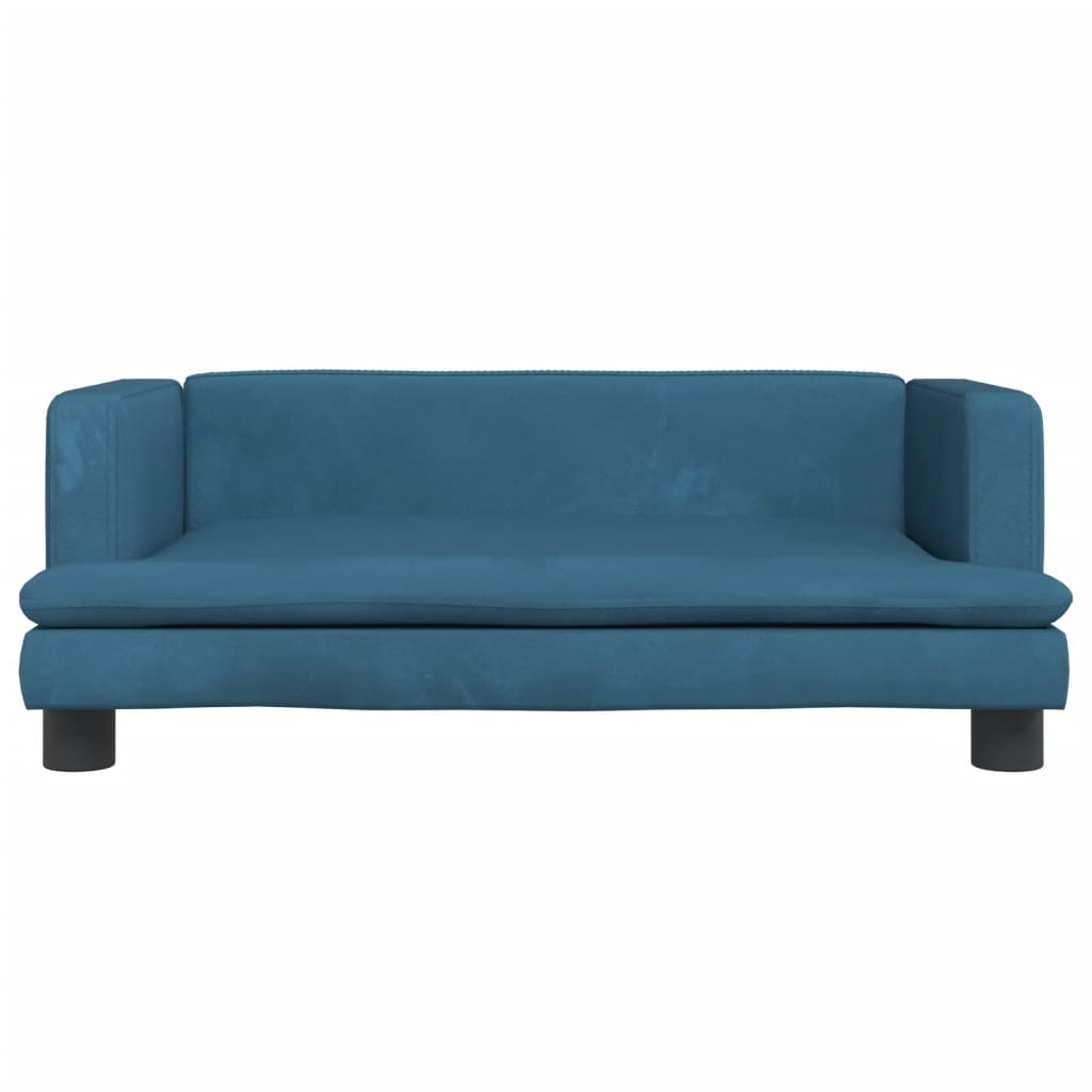 Canasta de perros de Vidaxl 80x45x30 cm de terciopelo azul