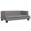 Cesta de perros de Vidaxl 80x45x30 cm de cuero artificial gris