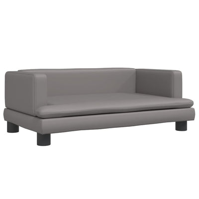 Vidaxl hondenmand 80x45x30 cm kunstleer grijs