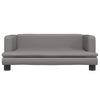 Cesta de perros de Vidaxl 80x45x30 cm de cuero artificial gris
