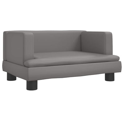 Vidaxl Dog Basket 60x40x30 cm in pelle artificiale grigio