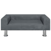 Canasta de perros de Vidaxl 70x45x26.5 cm Velvet gris oscuro