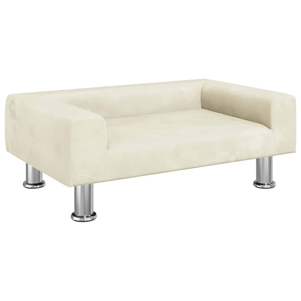Canasta de perros de Vidaxl 70x45x26.5 cm de crema de terciopelo