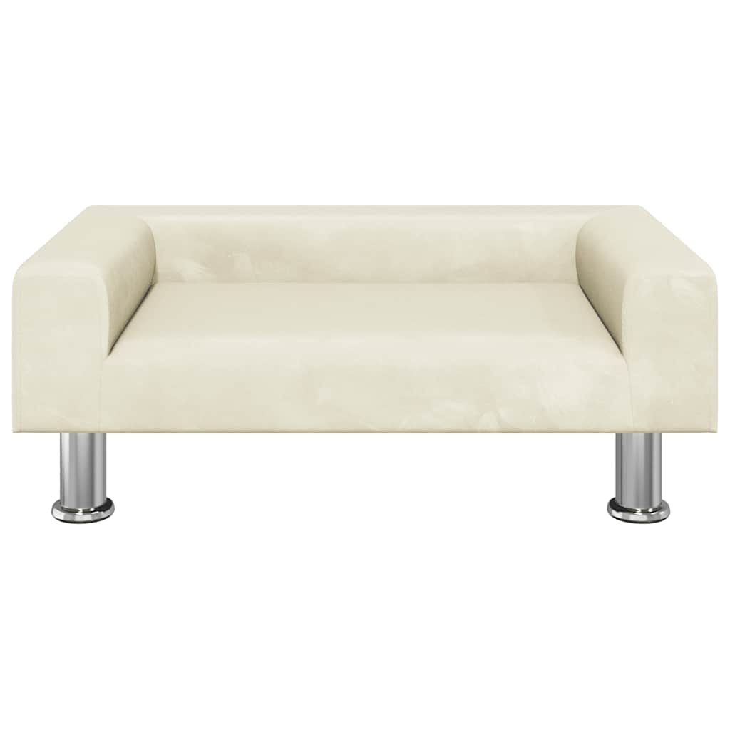Canasta de perros de Vidaxl 70x45x26.5 cm de crema de terciopelo