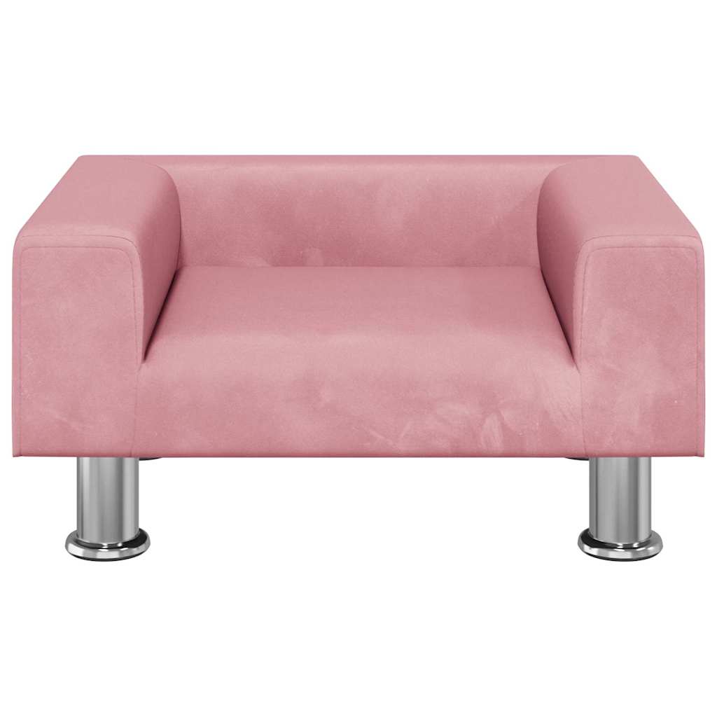 Canasta de perros Vidaxl 50x40x26.5 cm de terciopelo rosa
